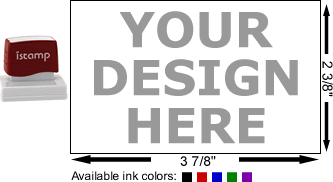 I-Stamp 28 Rubber Stamp with Size Diagram and Available Colors I-Stamp 28 Rubber Stamp with Size Diagram and Available Colors