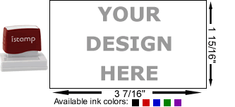 I-Stamp 60 Rubber Stamp with Size Diagram and Available Colors I-Stamp 60 Rubber Stamp with Size Diagram and Available Colors