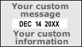 Custom Date Stamp Sample Impression