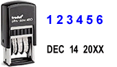 Date and Number Stamp with Sample Impression