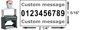 Trodat 55510 Professional Number Stamp with Size Diagram Trodat 55510 Professional Number Stamp with Size Diagram