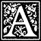 Ornamental Letter A Monogram Stamp Sample