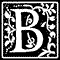 Ornamental Letter B Monogram Stamp Sample