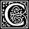Ornamental Letter C Monogram Stamp Sample