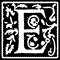 Ornamental Letter E Monogram Stamp Sample