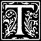 Ornamental Letter T Monogram Stamp Sample