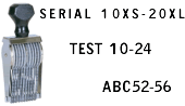 Rotating Alphanumeric Stamp with Sample Impression
