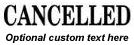 CANCELLED Stamp Sample
