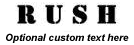 RUSH Stamp Sample