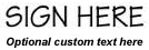 SIGN HERE Stamp Sample