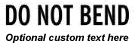 DO NOT BEND Stamp Sample