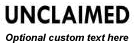 UNCLAIMED Stamp Sample