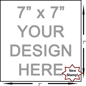 Customize 7 x 7 Large Wooden Rubber Stamps Online