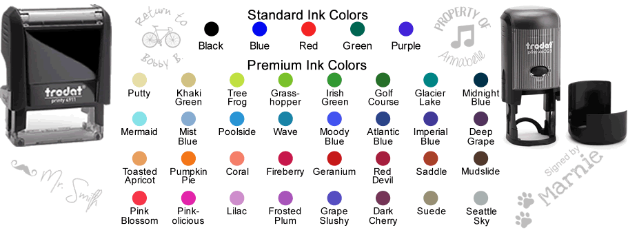 Custom Name Stamp or Personal Leaf Name custom self inking stamp