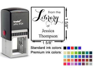Personalized Library Book Stamp - Style #T731