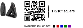 Trodat 9430: Self-inking 2d barcode stamp.  Good for up to 10,000 impressions before re-inking.