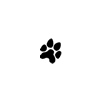 1/2" Paw Print