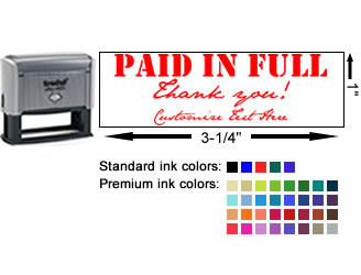 Box Paid In Full Thank You Stamp