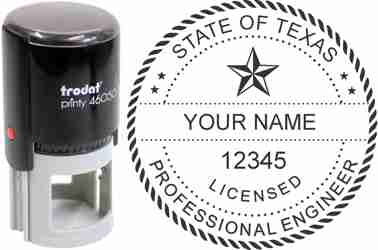 Self-Inking Texas PE Stamp - State Board Approved | Ess